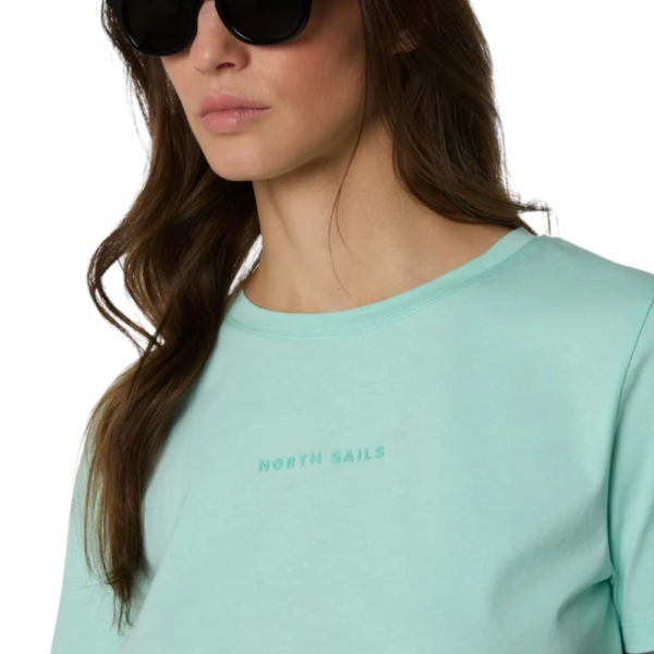 North Sails- Γυναικεία Κοντομάνικη Μπλούζα T-Shirt tonal logo 093524-000-0466 Πράσινο Ανοιχτό 093524-000-0466