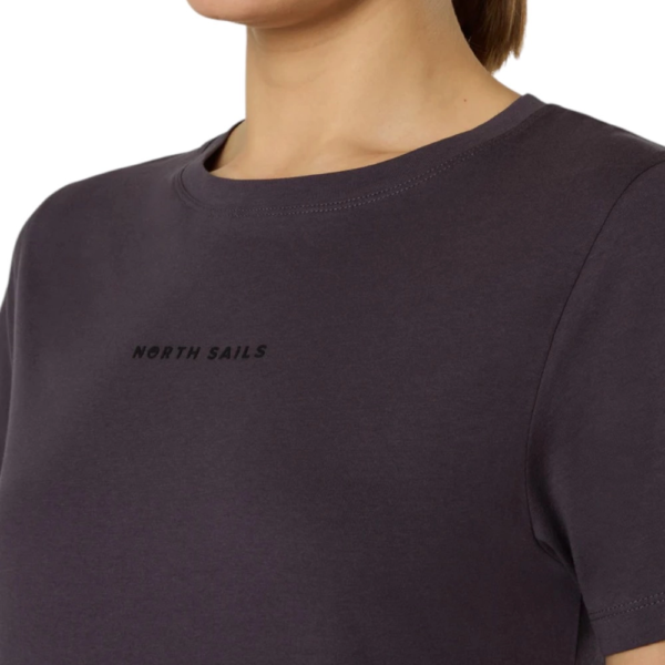 North Sails- Γυναικεία Κοντομάνικη Μπλούζα T-Shirt tonal logo 093524-000-0959 Γκρι Σκούρο 093524-000-0959