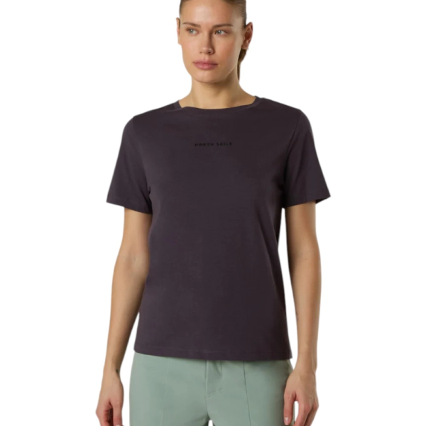 North Sails- Γυναικεία Κοντομάνικη Μπλούζα T-Shirt tonal logo 093524-000-0959 Γκρι Σκούρο 093524-000-0959