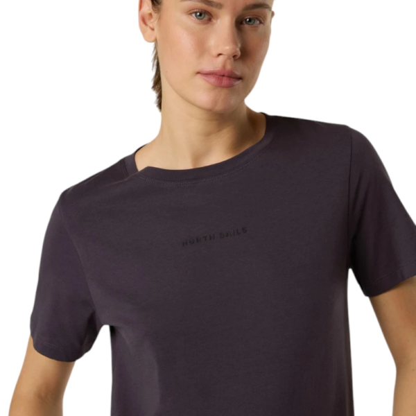 North Sails- Γυναικεία Κοντομάνικη Μπλούζα T-Shirt tonal logo 093524-000-0959 Γκρι Σκούρο 093524-000-0959