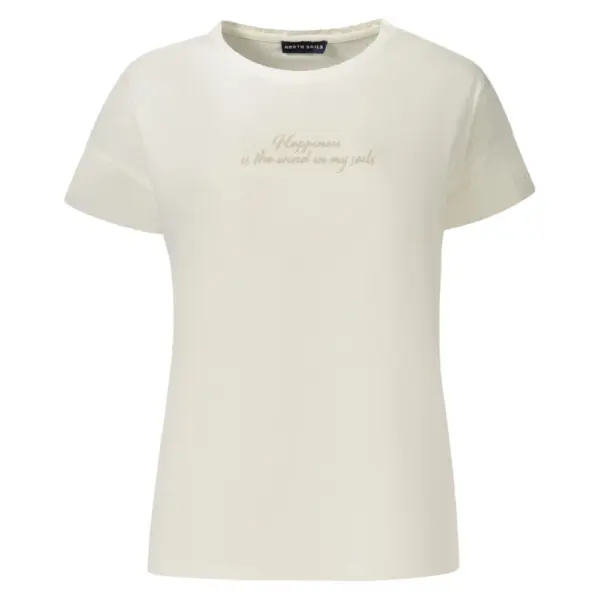 North Sails - Γυναικεία Κοντομάνικη Μπλούζα slogan Print 093567-000-0105 Λευκό 093567-000-0105