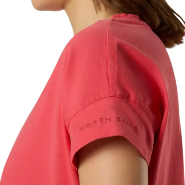 North Sails - Γυναικεία Κοντομάνικη Μπλούζα slogan Print 093567-000-0231 Κόκκινο 093567-000-0231