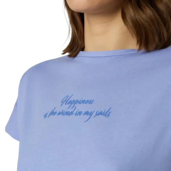 North Sails - Γυναικεία Κοντομάνικη Μπλούζα slogan Print 093567-000-0855 Μωβ 093567-000-0855