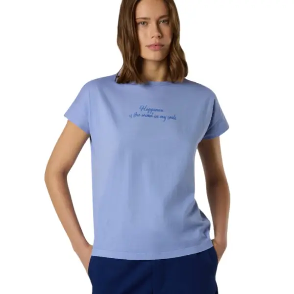 North Sails - Γυναικεία Κοντομάνικη Μπλούζα slogan Print 093567-000-0855 Μωβ