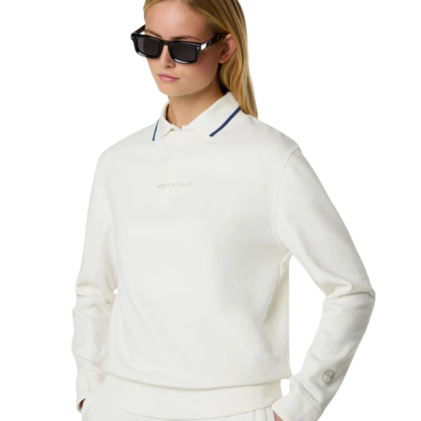 North Sails- Γυναικεία Μπλούζα Πουλόβερ French Terry 091240-000-0105 Λευκό 091240-000-0105