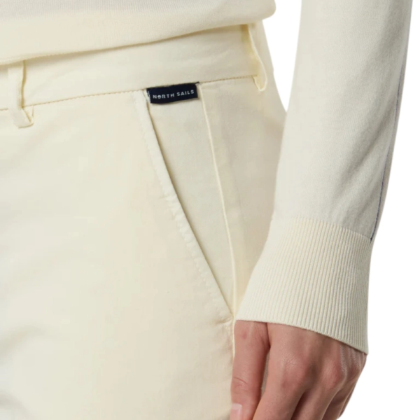 North Sails - Γυναικείο Παντελόνι Stretch Gabardine Chino 074791-000-0105 Λευκό 074791-000-0105