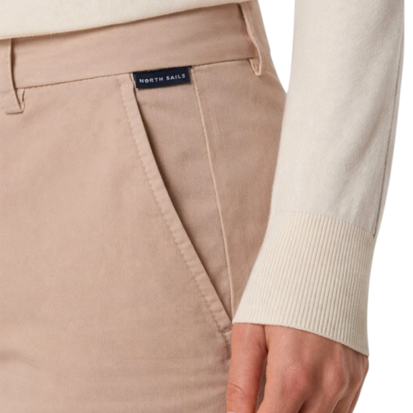 North Sails - Γυναικείο Παντελόνι Stretch Gabardine Chino 074791-000-0119 Μπεζ 074791-000-0119
