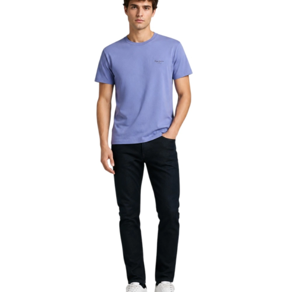 Pepe Jeans - Ανδρικό T-shirt Jacko Regular Fit PM508664-576 Μπλε Ραφ PM508664-576