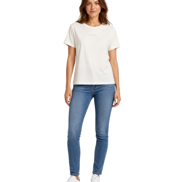 Pepe Jeans - Γυναικείο T-Shirt Mia C Neck Regular Fit PM5000167-800 Λευκό PM5000167-800