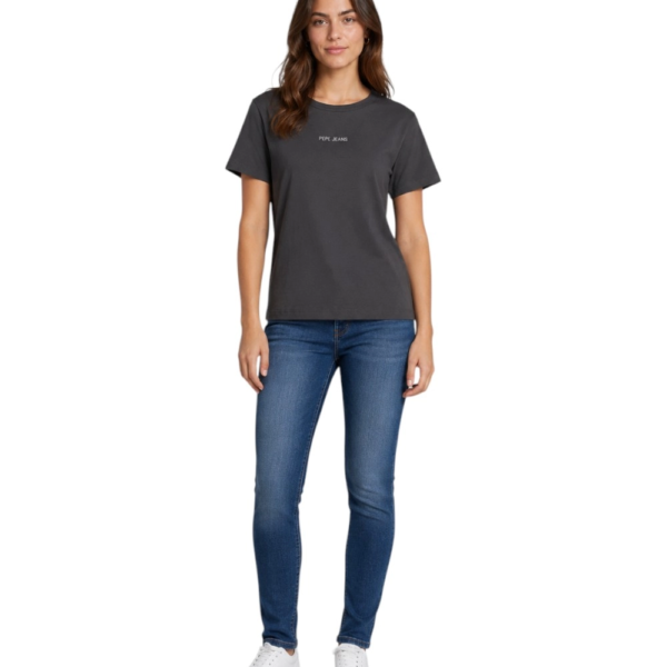 Pepe Jeans - Γυναικείο T-Shirt Mia C Neck Regular Fit PM5000167-999 Μαύρο PM5000167-999