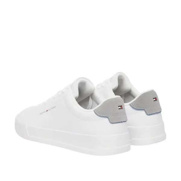 Tommy Hilfiger - Ανδρικά Sneakers Th Court Lth Detail Ess FM0FM05367-02U Λευκό/Γκρι FM0FM05367-02U