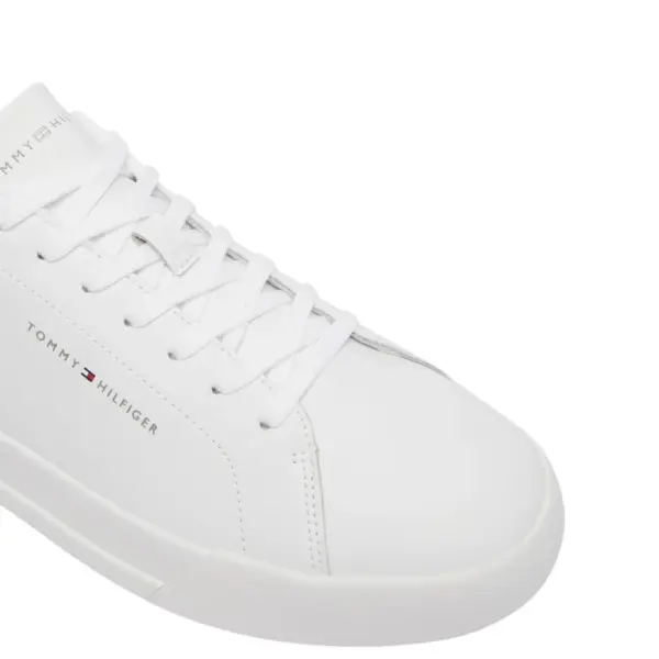 Tommy Hilfiger - Ανδρικά Sneakers Th Court Lth Detail Ess FM0FM05367-02U Λευκό/Γκρι FM0FM05367-02U