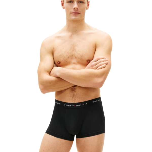 Tommy Hilfiger - Ανδρικά Μποξεράκια 3Pack Signature Waistband UM0UM03762-0R8 Μαύρο UM0UM03762-0R8