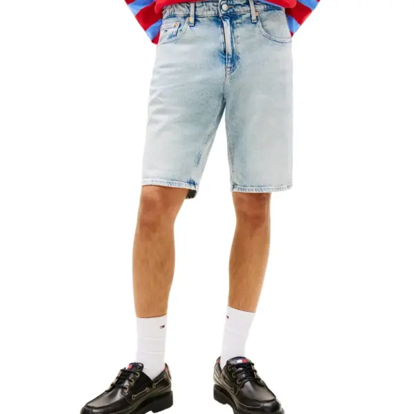 Tommy Hilfiger - Ανδρική Βερμούδα Σορτς Scanton Faded Denim Slim Fit DM0DM22977-1AB Μπλε