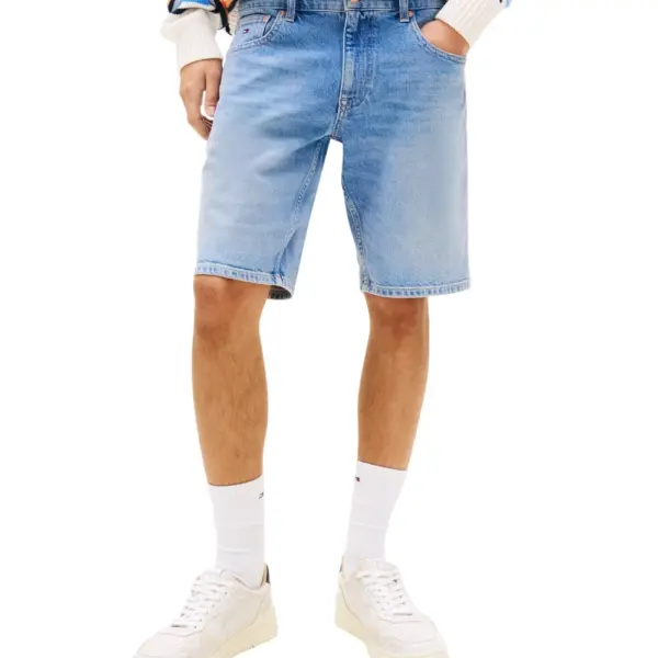 Tommy Hilfiger - Ανδρική Βερμούδα Σορτς Scanton Whiskered Denim Slim Fit DM0DM22981-1A5 Μπλε