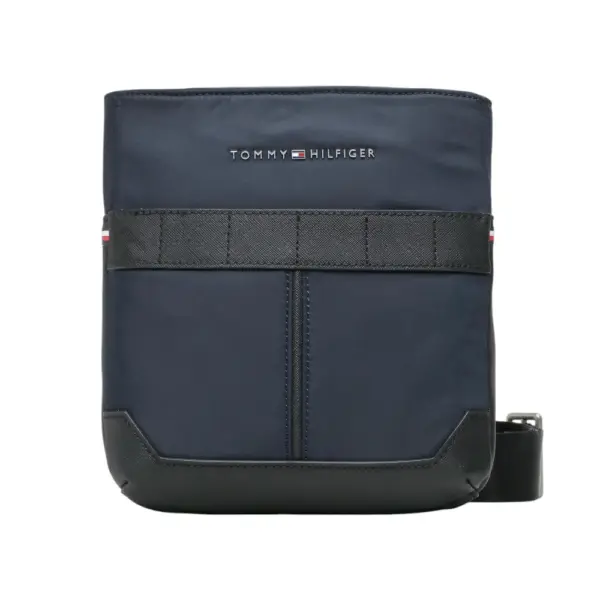 Tommy Hilfiger - Ανδρική Τσάντα Ώμου/Χιαστί Th Elevated Nylon Mini Crosover AM0AM10943-DW6 Μπλε Ναυτικό