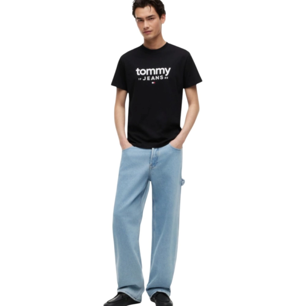 Tommy Hilfiger - Ανδρικό T-shirt Graphic Regular Fit DM0DM23376-BDS Μαύρο DM0DM23376-BDS