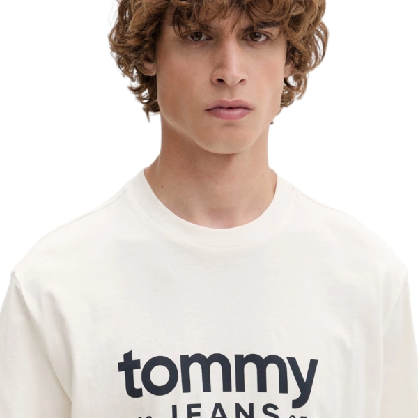 Tommy Hilfiger - Ανδρικό T-shirt Graphic Regular Fit DM0DM23376-YBH Εκρού DM0DM23376-YBH