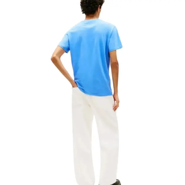 Tommy Hilfiger - Ανδρικό T-shirt Linear Chest Slim Fit DM0DM21780-C38 Γαλάζιο DM0DM21780-C38