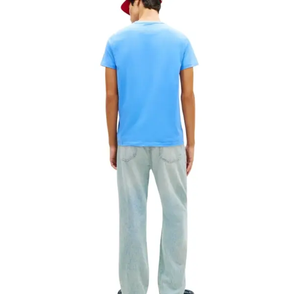 Tommy Hilfiger - Ανδρικό T-shirt Tjw Sign Slim Fit DM0DM22538-C38 Γαλάζιο DM0DM22538-C38