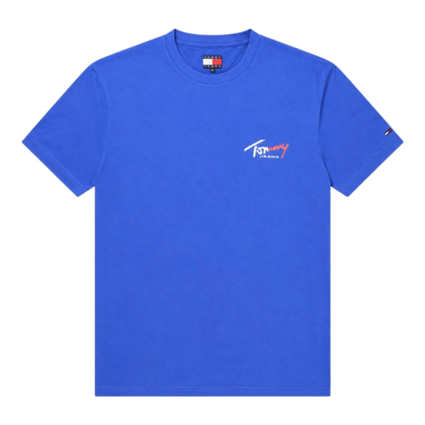 Tommy Hilfiger - Ανδρικό T-shirt Tjw Sign Slim Fit DM0DM22538-C63 Μπλε DM0DM22538-C63