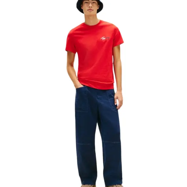 Tommy Hilfiger - Ανδρικό T-shirt Tjw Sign Slim Fit DM0DM22538-XL8 Κόκκινο DM0DM22538-XL8