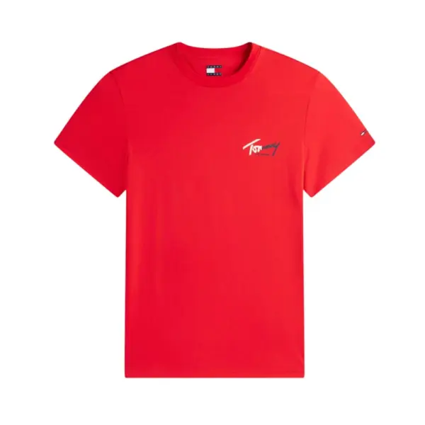 Tommy Hilfiger - Ανδρικό T-shirt Tjw Sign Slim Fit DM0DM22538-XL8 Κόκκινο DM0DM22538-XL8
