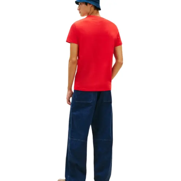 Tommy Hilfiger - Ανδρικό T-shirt Tjw Sign Slim Fit DM0DM22538-XL8 Κόκκινο DM0DM22538-XL8