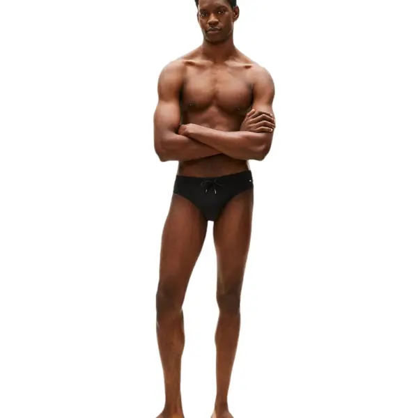 Tommy Hilfiger - Ανδρικό Μαγιό Σλιπ Essential Drawstring Brief UM0UM03726-BDS Μαύρο UM0UM03726-BDS