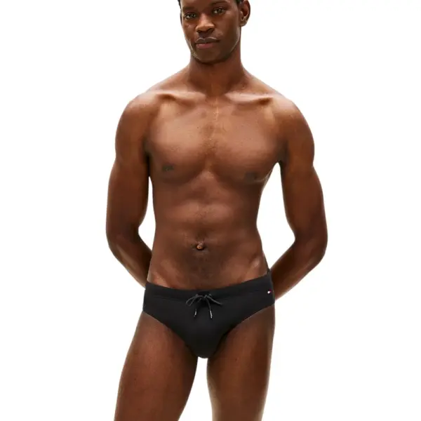 Tommy Hilfiger - Ανδρικό Μαγιό Σλιπ Essential Drawstring Brief UM0UM03726-BDS Μαύρο UM0UM03726-BDS