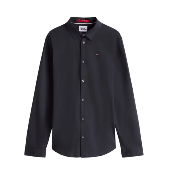Tommy Hilfiger - Ανδρικό Πουκάμισο Tjm Original Stretch Shirt Slim Fit DM0DM04405-078 Μαύρο DM0DM04405-078