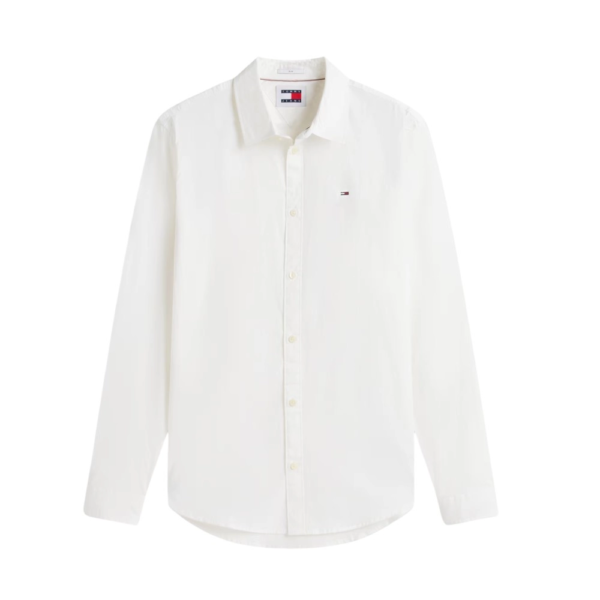 Tommy Hilfiger - Ανδρικό Πουκάμισο Tjm Original Stretch Shirt Slim Fit DM0DM04405-100 Λευκό DM0DM04405-100