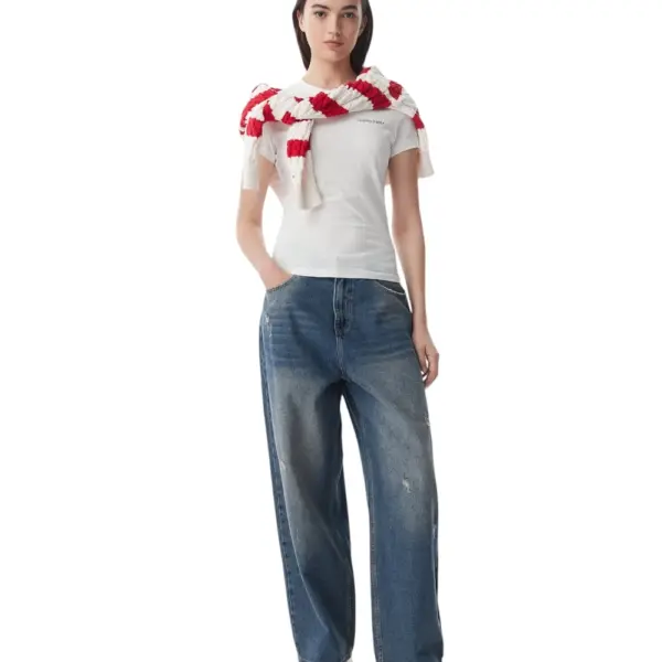 Tommy Hilfiger - Γυναικείο T-shirt Ess Logo DW0DW23479-YBL Λευκό DW0DW23479-YBL