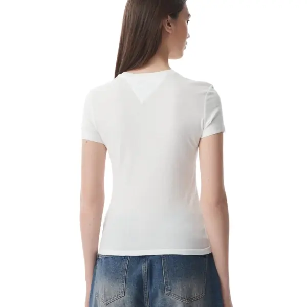 Tommy Hilfiger - Γυναικείο T-shirt Ess Logo DW0DW23479-YBL Λευκό DW0DW23479-YBL