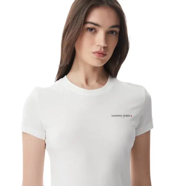 Tommy Hilfiger - Γυναικείο T-shirt Ess Logo DW0DW23479-YBL Λευκό DW0DW23479-YBL