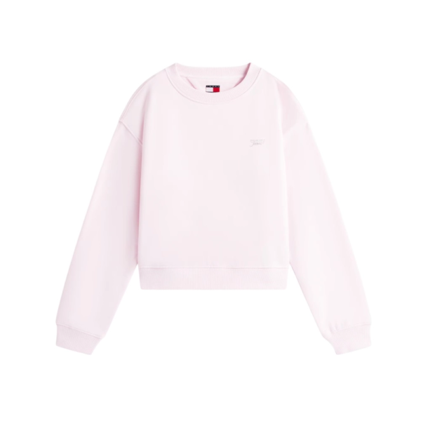 Tommy Hilfiger - Γυναικείο Φούτερ Rlx Sh Silver Script Crew Relaxed Fit DW0DW22985-TOG Ροζ DW0DW22985-TOG