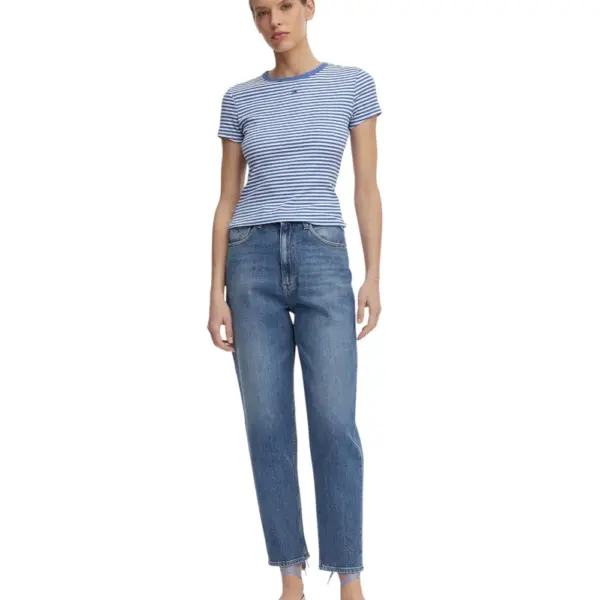 Tommy Hilfiger - Γυναικείο Ψηλόμεσο Παντελόνι Τζιν Ultra High Rise Tapered Relaxed Fit DW0DW22994-1A5 Μπλε DW0DW22994-1A5