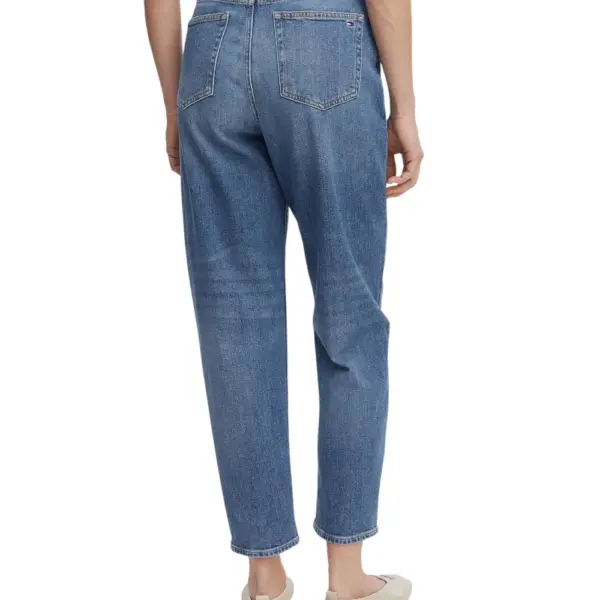 Tommy Hilfiger - Γυναικείο Ψηλόμεσο Παντελόνι Τζιν Ultra High Rise Tapered Relaxed Fit DW0DW22994-1A5 Μπλε DW0DW22994-1A5