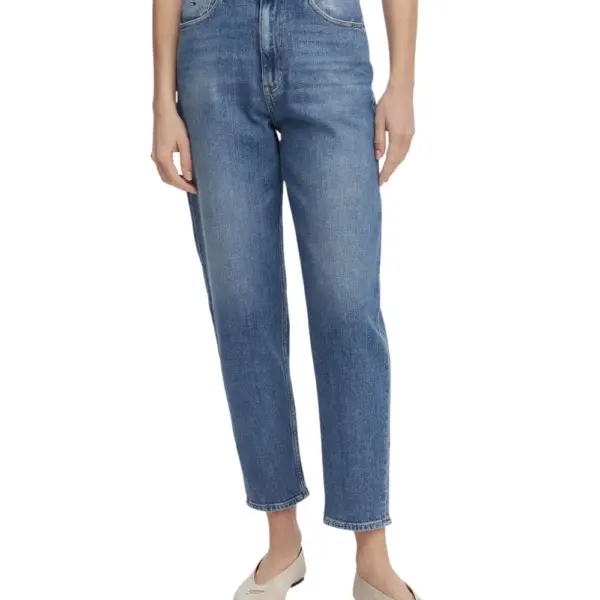 Tommy Hilfiger - Γυναικείο Ψηλόμεσο Παντελόνι Τζιν Ultra High Rise Tapered Relaxed Fit DW0DW22994-1A5 Μπλε