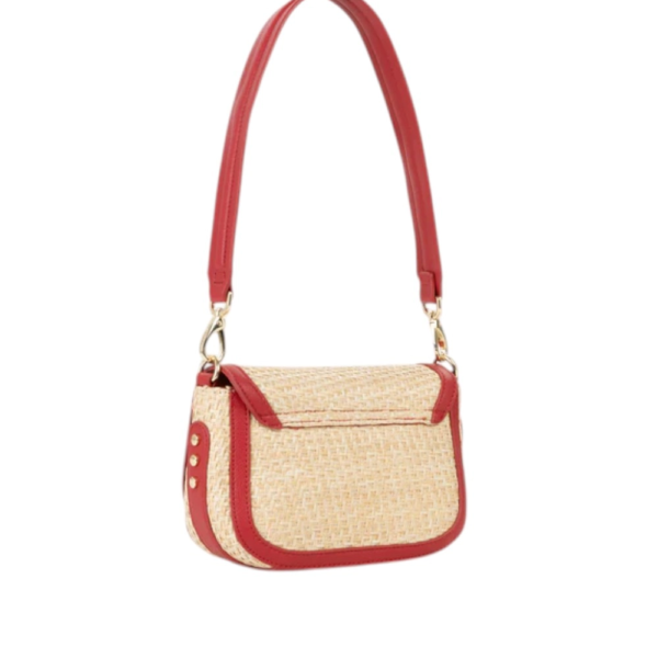 Valentino Bags - Γυναικεία Τσάντα Ώμου Demetra VBS9R909-235 Μπεζ/Κόκκινο VBS9R909-235