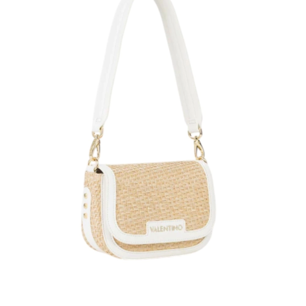 Valentino Bags - Γυναικεία Τσάντα Ώμου Demetra VBS9R909-669 Μπεζ/Λευκό VBS9R909-669
