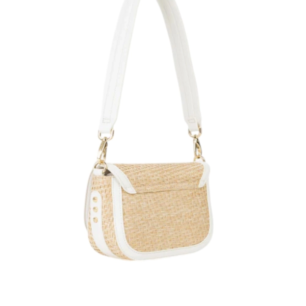Valentino Bags - Γυναικεία Τσάντα Ώμου Demetra VBS9R909-669 Μπεζ/Λευκό VBS9R909-669