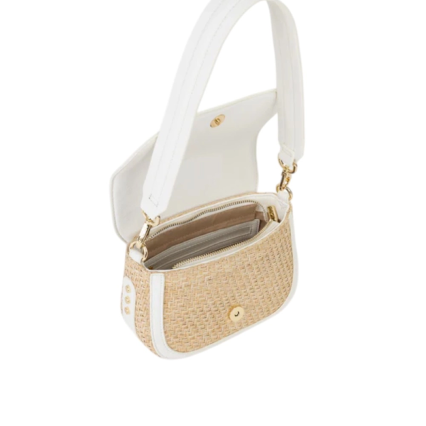 Valentino Bags - Γυναικεία Τσάντα Ώμου Demetra VBS9R909-669 Μπεζ/Λευκό VBS9R909-669