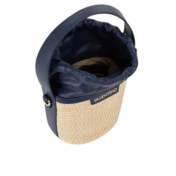 Valentino Bags - Γυναικεία Τσάντα Ώμου/Bucket Demetra VBS9R934-H79 Μπεζ/Μπλε VBS9R934-H79