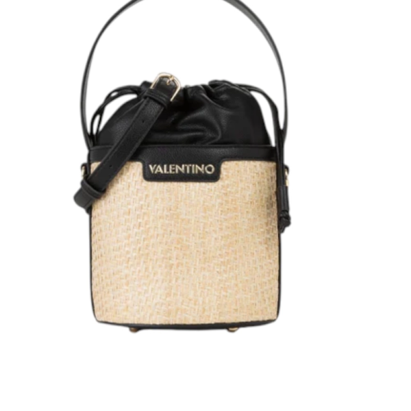 Valentino Bags - Γυναικεία Τσάντα Ώμου/Bucket Demetra VBS9R934-G41 Μπεζ/Μαύρο