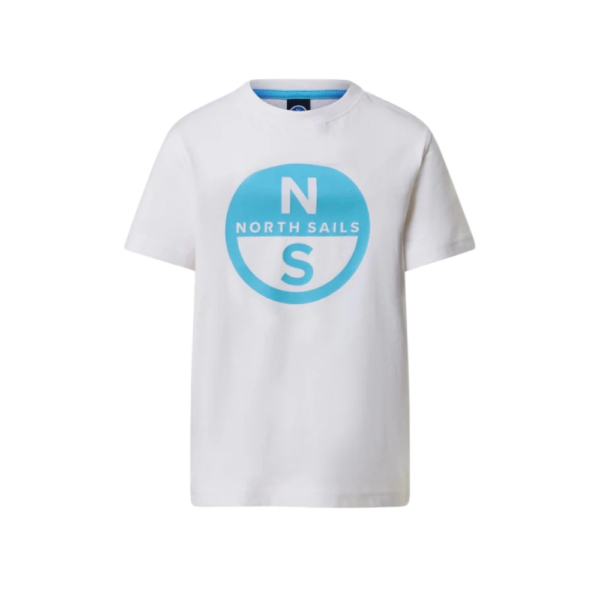North Sails - Παιδικό Κοντομάνικο Μπλουζάκι T-Shirt Maxi Logo 795225-000-0101 Λευκό