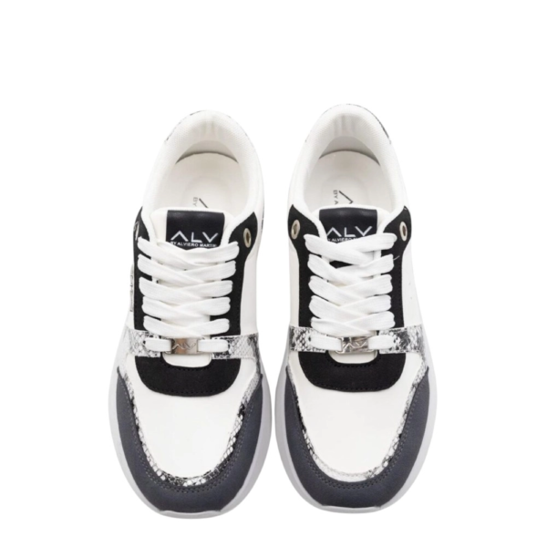 ALV by Alviero Martini Γυναικεία Sneakers Python-Effect ALVSD0241-BLACSN Μαύρο ALVSD0241-BLACSN