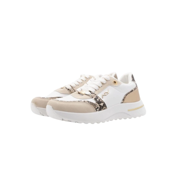 ALV by Alviero Martini Γυναικεία Sneakers Python-Effect ALVSD0241-ROCKSN Λευκό/Μπρονζέ ALVSD0241-ROCKSN