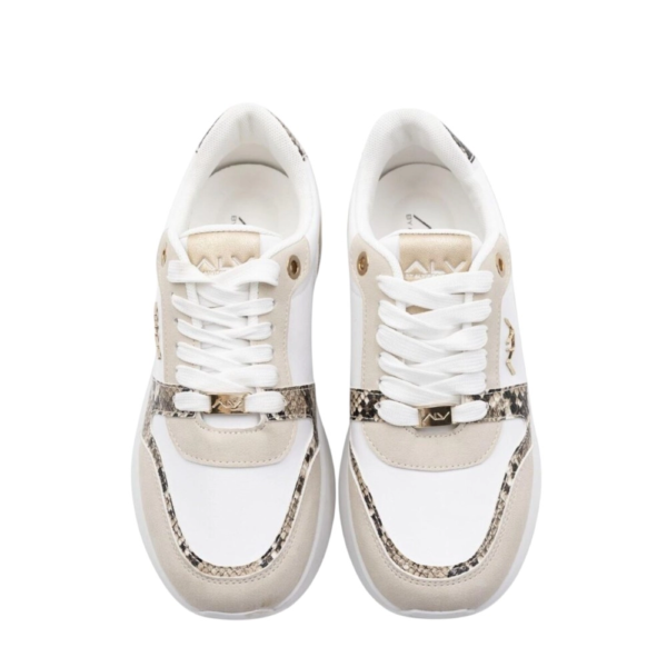 ALV by Alviero Martini Γυναικεία Sneakers Python-Effect ALVSD0241-ROCKSN Λευκό/Μπρονζέ ALVSD0241-ROCKSN