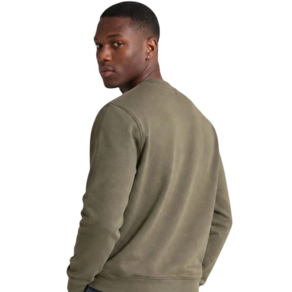 Calvin Klein - Ανδρική Μακρυμάνικη Μπλούζα French Terry Woven Label LV04RG268G-LDY Λαδί LV04RG268G-LDY